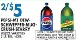 Met Foodmarkets Pepsi-Mt Dew-Schweppes-Mug-Crush-Starry offer