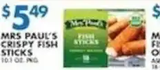 Met Foodmarkets Mrs Paul's crispy fish sticks offer