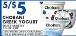 Met Foodmarkets Chobani Greek Yogurt offer