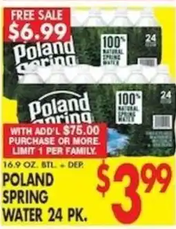 Met Foodmarkets Poland Spring Water offer