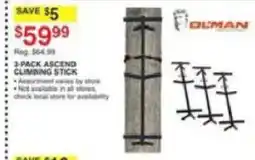 Dunham's Sports Olman 3-pack ascend climbing stick offer