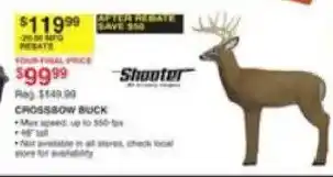 Dunham's Sports Shooter crossbow buck offer