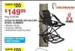 Dunham's Sports Olman stealth mode or vulcan steel climber offer