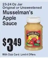 Super Fresh Musselman's Apple Sauce offer