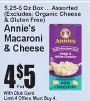 Super Fresh Annie's Macaroni & Cheese offer