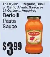 Super Fresh Bertolli Pasta Sauce offer