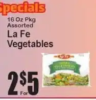 Super Fresh La Fe Vegetables offer
