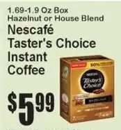 Super Fresh Nescafe Taster's Choice Instant Coffee offer