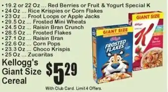 Kellogg's giant size cereal
