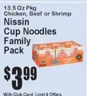 Super Fresh Nissin cup noodles family pack offer