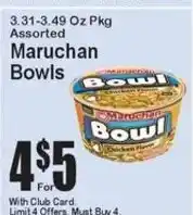 Super Fresh Maruchan Bowls offer