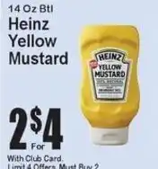 Super Fresh Heinz yellow mustard offer