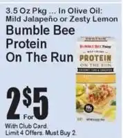 Super Fresh Bumble Bee Protein On The Run offer