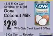 Super Fresh Goya Coconut Milk offer