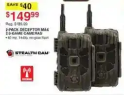 Dunham's Sports Stealth Cam 2-Pack Deceptor Max 2.0 Game Cameras offer