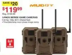 Dunham's Sports Muddy 3-pack merge game cameras offer