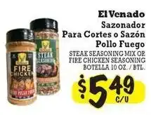 La Michoacana El Venado Sazonador Para Cortes o Sazon Pollo Fuego offer