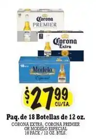 La Michoacana Corona Extra, Corona Premier or Modelo Especial offer