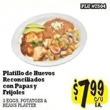 La Michoacana Platillo de Huevos Reconciliados con Papas y Frijoles offer
