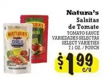 La Michoacana Natura's Salsitas de Tomato offer