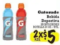 La Michoacana Gatorade sports drinks offer