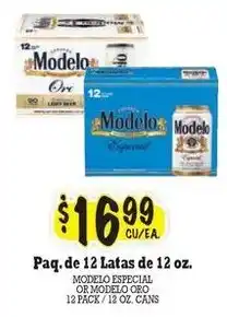 La Michoacana Modelo Especial or Modelo Oro offer