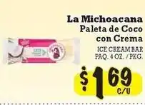 La Michoacana La Michoacana Paleta de Coco con Crema offer