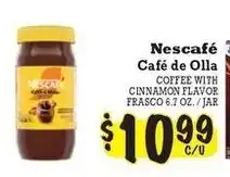 La Michoacana Nescafe cafe de olla coffee with cinnamon flavor offer