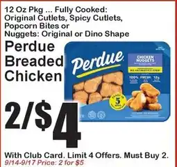 Super Fresh Perdue breaded chicken offer
