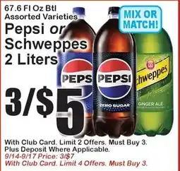 Super Fresh Pepsi or Schweppes offer