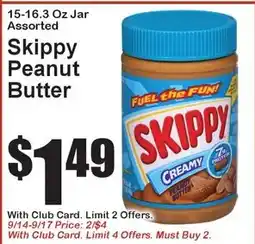 Super Fresh Skippy peanut butter offer