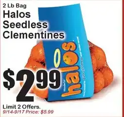 Super Fresh Halos Seedless Clementines offer