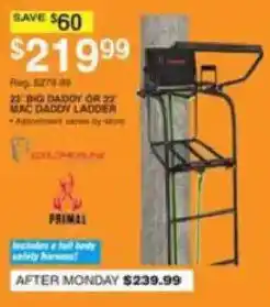 Dunham's Sports Columbia 22' Big Daddy Or 22' Mac Daddy Ladder offer