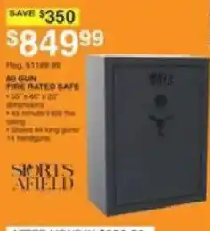 Dunham's Sports Sports Afield 5 Gun Fire Rated Safe offer