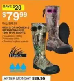 Dunham's Sports Itasca men's or women's swampwalker 1000 mud boots offer