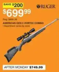 Dunham's Sports Ruger American Gen 2 Vortex Combo offer