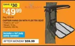 Dunham's Sports Big Game Captain Hang-On With Flex Tek Seat offer