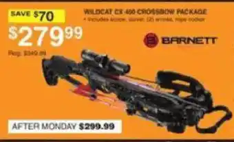 Dunham's Sports Barnett Wildcat CX 400 Crossbow Package offer