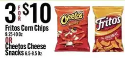 Jons International Fritos Corn Chips or Cheetos Cheese Snacks offer