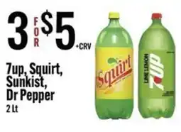 Jons International 7up, Squirt, Sunkist, Dr Pepper offer