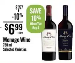 Jons International Menage Wine offer
