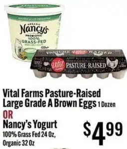 Jons International Vital Farms Pasture-Raised Large Grade A Brown Eggs offer