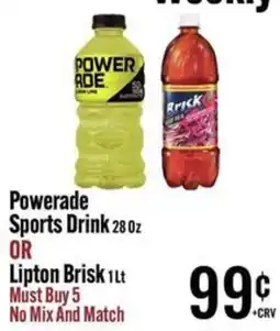 Jons International Powerade Sports Drink OR Lipton Brisk offer