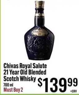 Jons International Chivas royal salute 21 year old blended scotch whisky offer