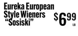 Jons International Eureka European Style Wieners offer