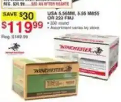 Dunham's Sports Winchester usa 5.56mm, 5.56 m855 or 223 fmj offer