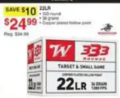 Dunham's Sports Twin Six 333 Round 22lr offer