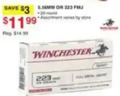 Dunham's Sports Winchester 5.56mm or 223 FMJ offer