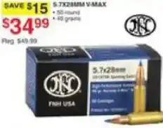 Dunham's Sports Finish Usa 5.7x28mm V-Max offer