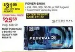 Dunham's Sports Federal power-shok offer